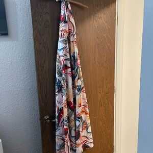 Tropical Print Maxi Dress